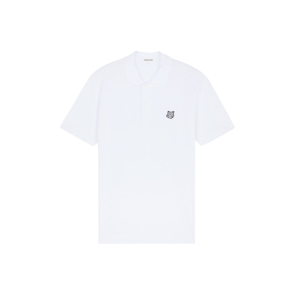 Bold Fox Head Patch Comfort Polo (White)