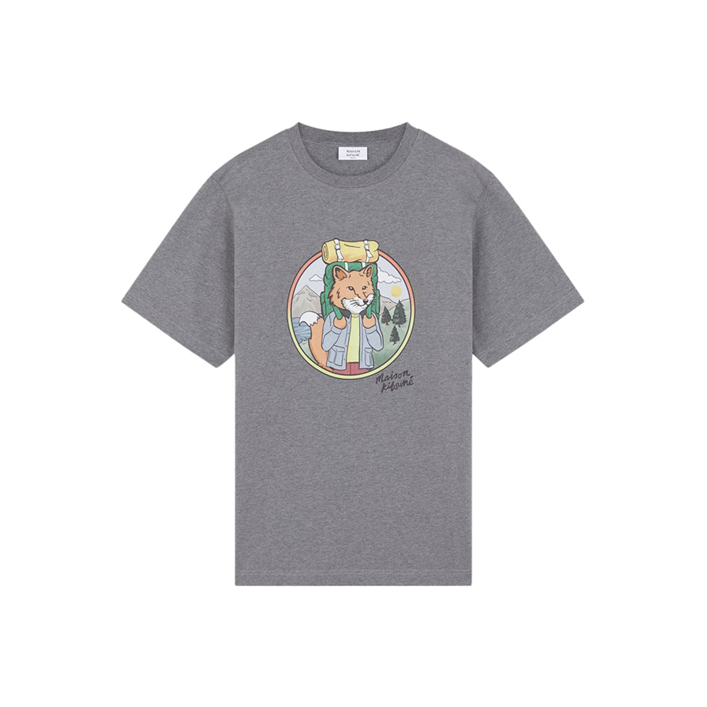 Rambling Fox Comfort Tee Shirt (Medium Grey Melange)