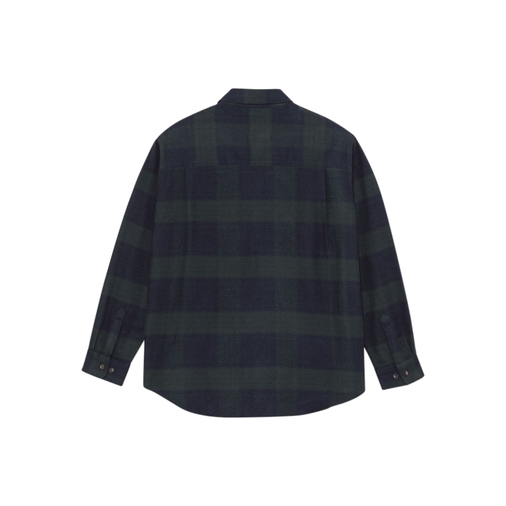 Mike LS Shirt Flannel (Navy/Teal)