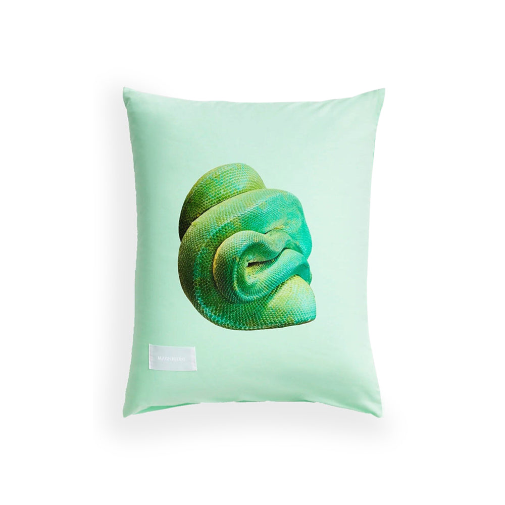 Snake Pure Poplin Pillow Case (Pale Green)