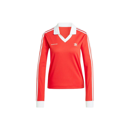 Women's Adidas x Sporty & Rich Soccer Jersey (White/Collegiate Red)