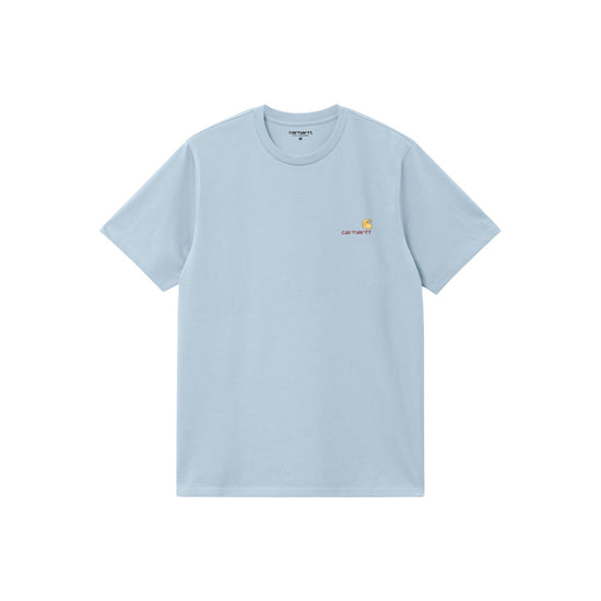 S/S American Script T-Shirt (frosted blue)