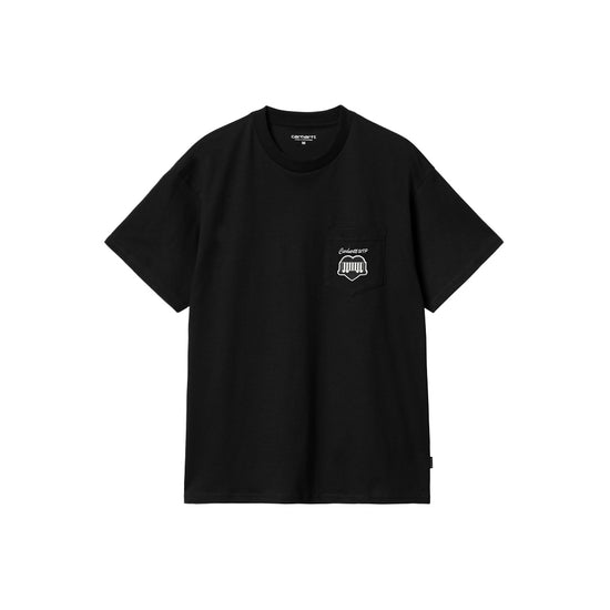 S/S Heart Train Pocket T-Shirt (Black)