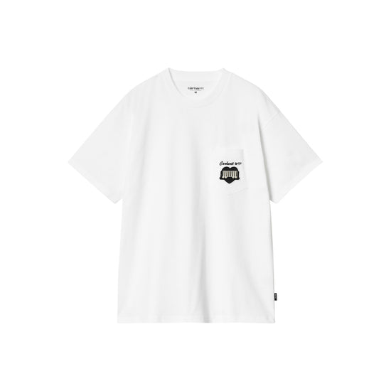 S/S Heart Train Pocket T-Shirt (White)