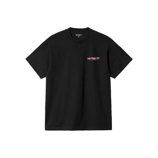 S/S Ink Bleed T-Shirt (black/pink)