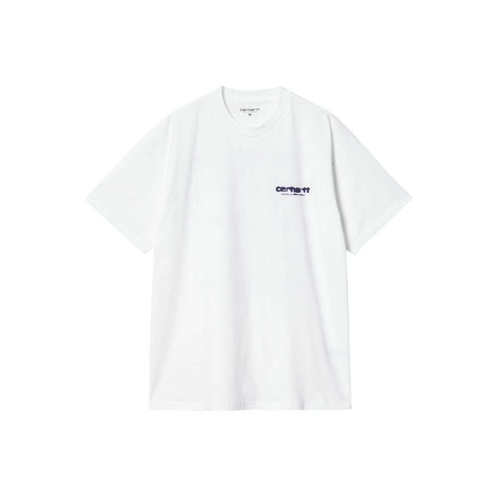 S/S Ink Bleed T-Shirt (white/tyrian)