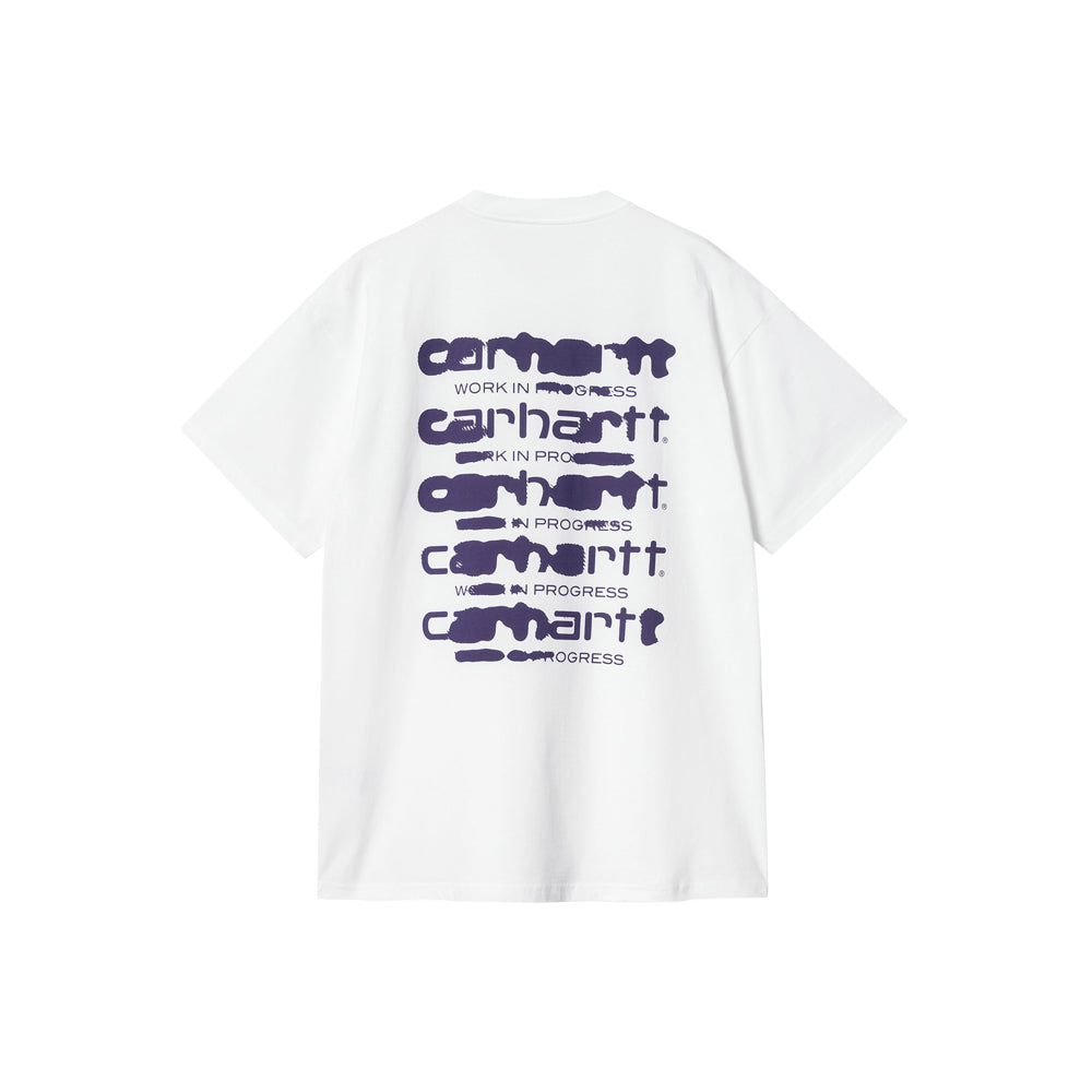 S/S Ink Bleed T-Shirt (white/tyrian)