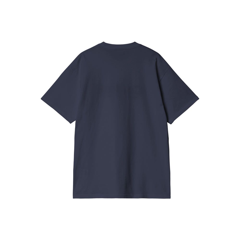 S/S Label Script T-Shirt (Blue)