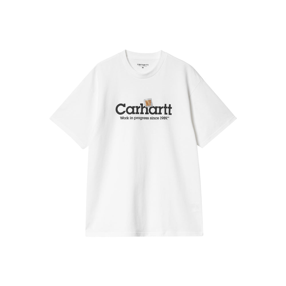 S/S Label Script T-Shirt (White)