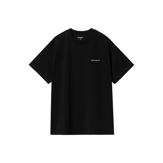 S/S Script Embroidery T-Shirt (Black/White)