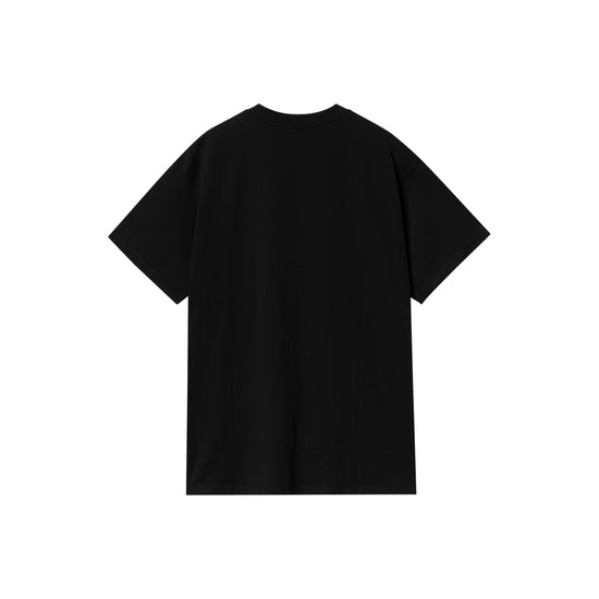 S/S Script Embroidery T-Shirt (Black/White)