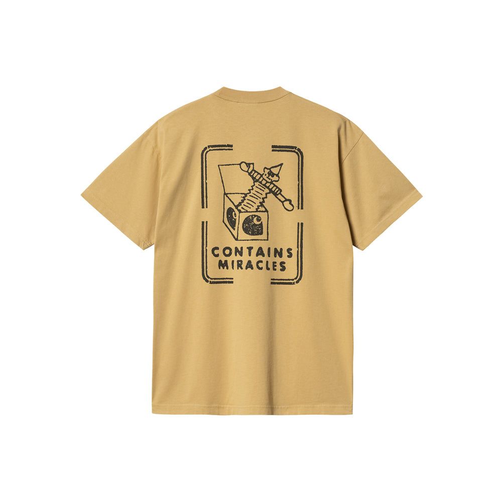 S/S Stamp T-Shirt (Bourbon/Black Stone Washed)