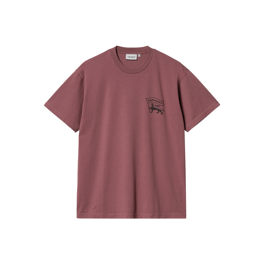 S/S Stamp T-Shirt (Dusty Fuchsia/Black Stone Washed)