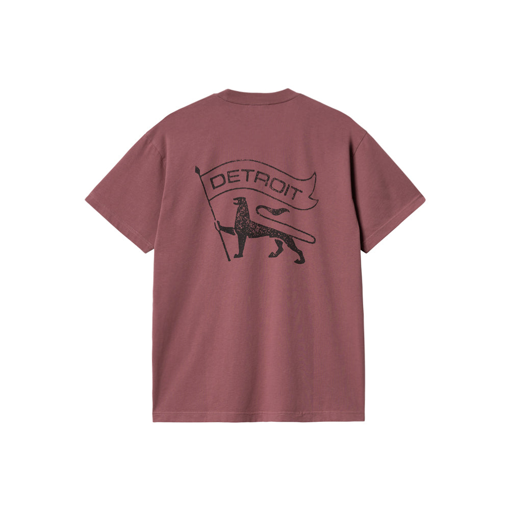 S/S Stamp T-Shirt (Dusty Fuchsia/Black Stone Washed)