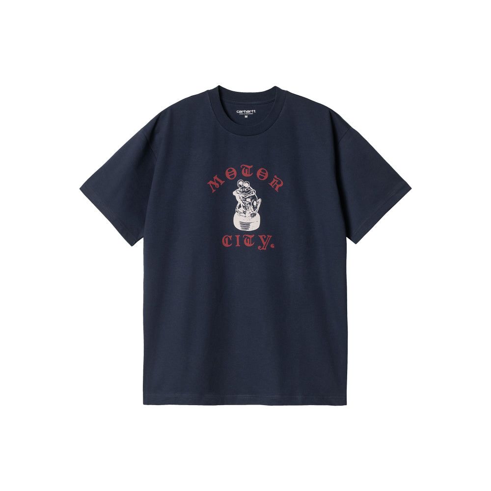 تي شيرت S/S بتصميم إطار العجلة (أزرق سلاح الجو)