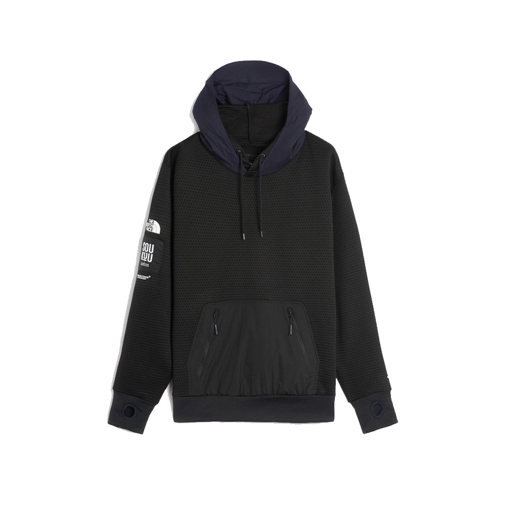 هودي مزدوج من The North Face x Undercover Soukuu DotKnit (أسود TNF/كحلي افياتور)