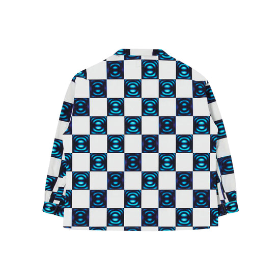 Digital Check Shirt LS (Blue/White Garment Washed)