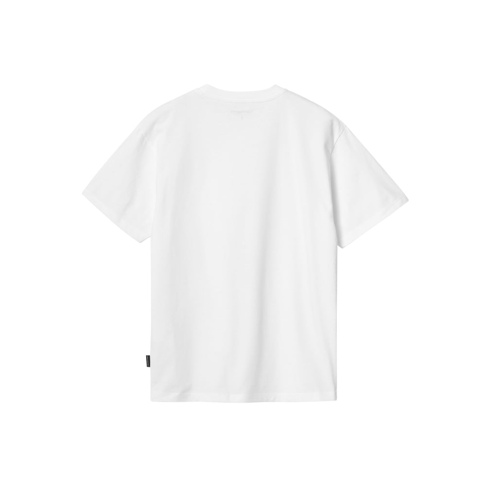 W S/S Heart Train Pocket T-Shirt (White)