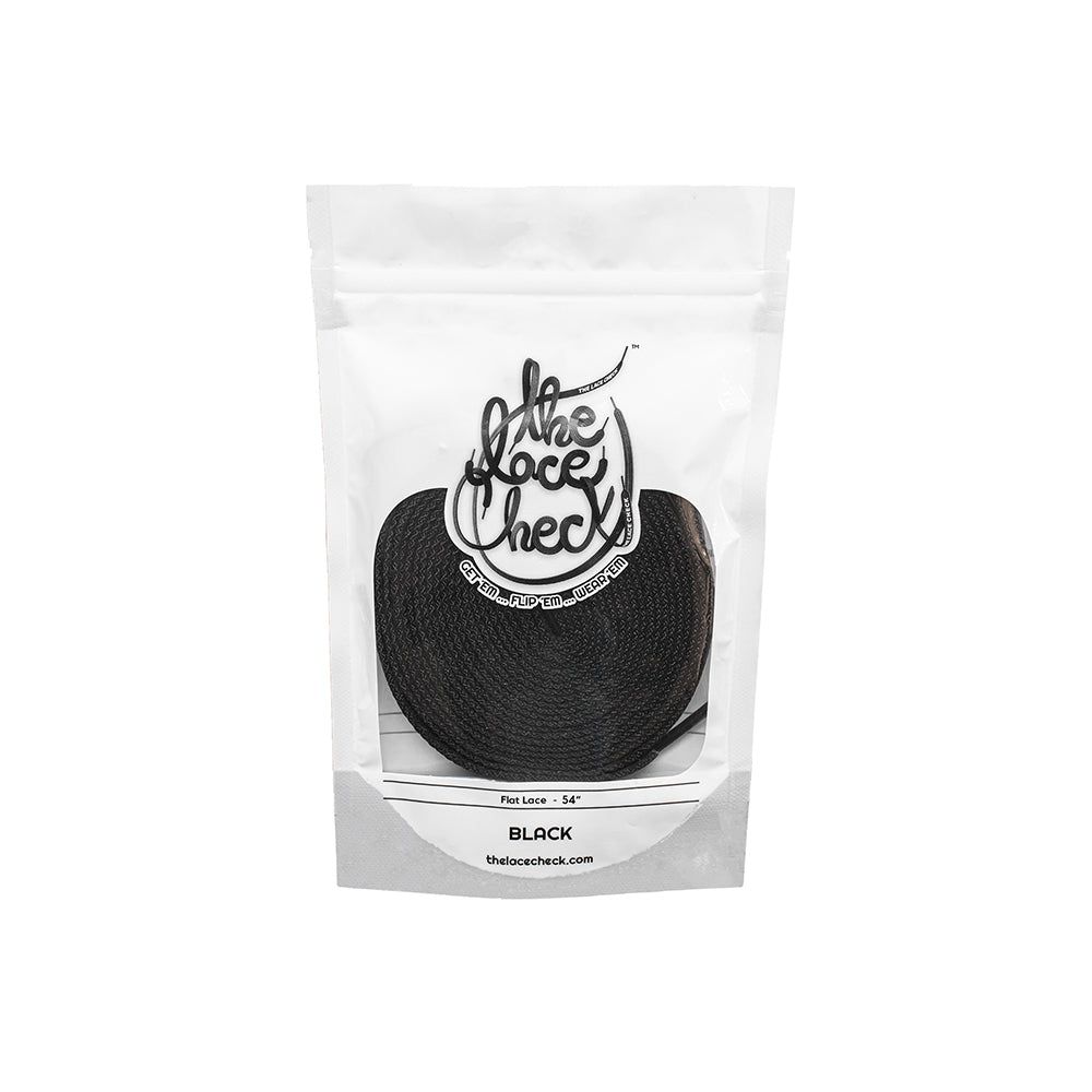 رباط حذاء مسطح (اسود)