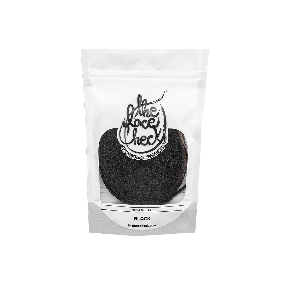 رباط حذاء مسطح (اسود)