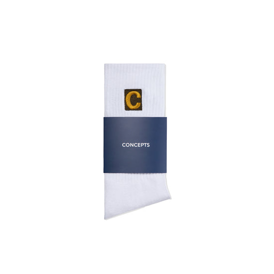 Random "C" Socks (White/Brown)