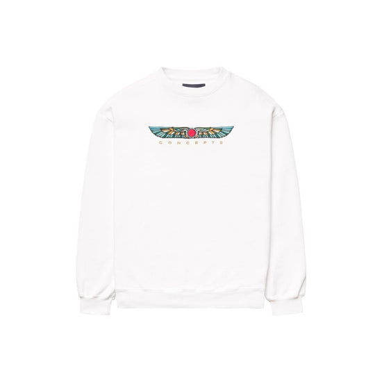 Winged Sun Crewneck (White) - Concepts