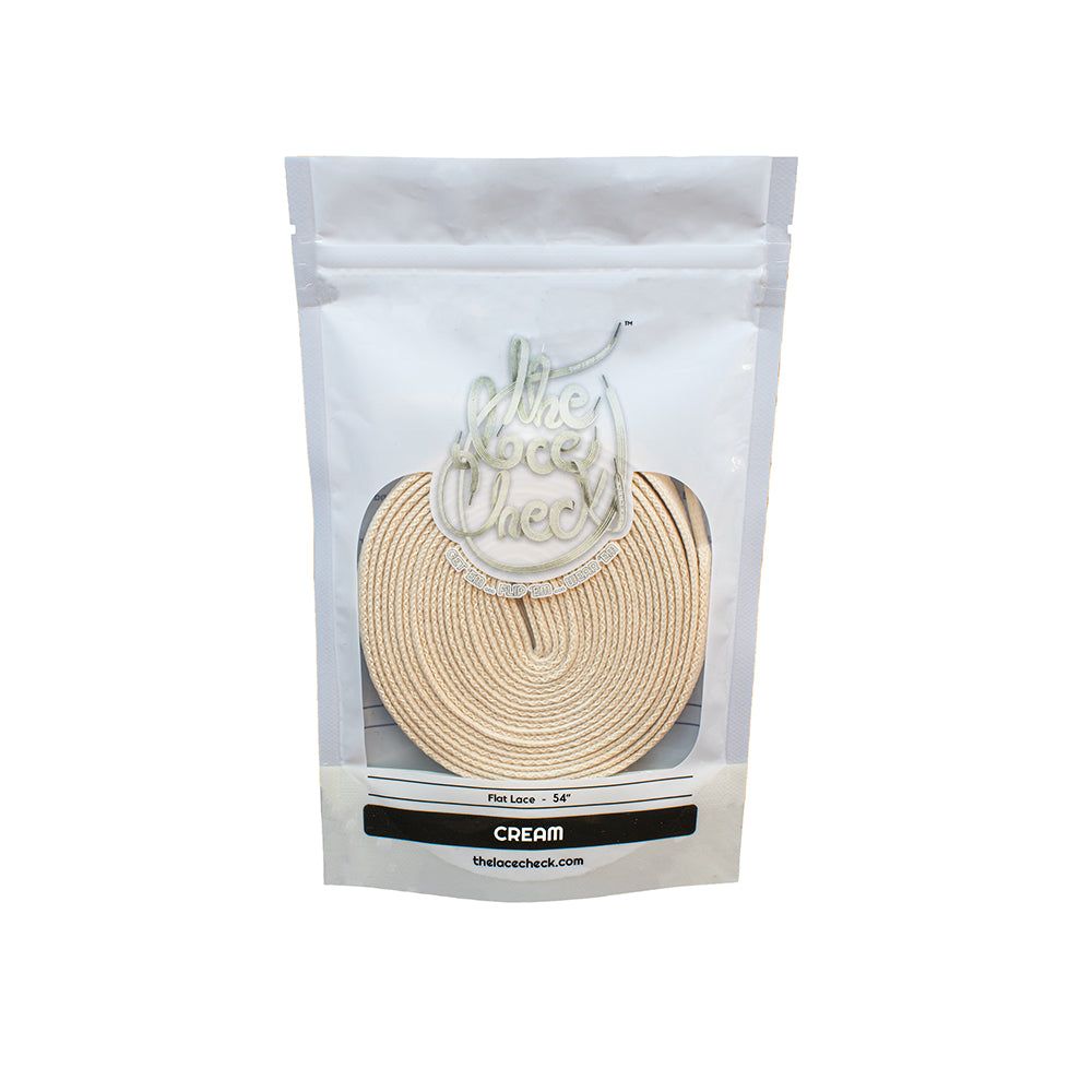 رباط حذاء مسطح (بيج)