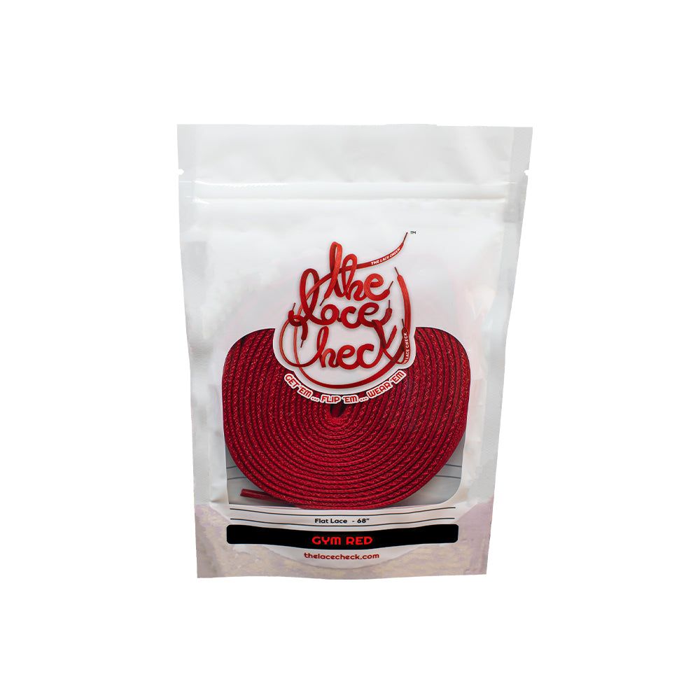 رباط حذاء مسطح (احمر)