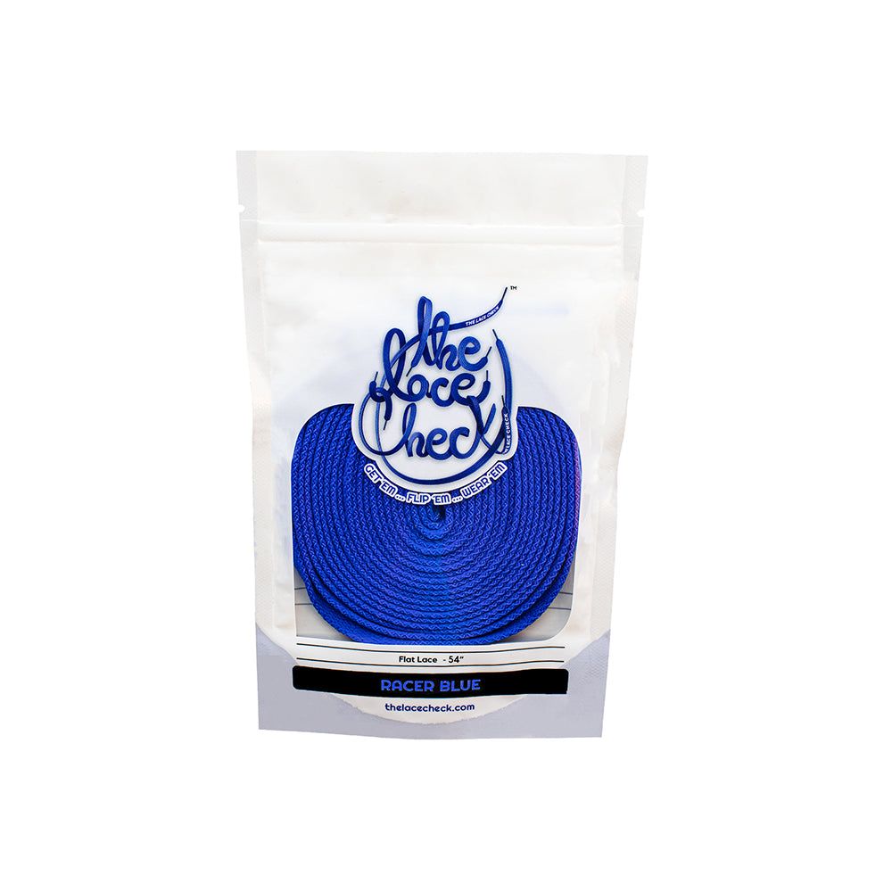 رباط حذاء مسطح (ازرق)