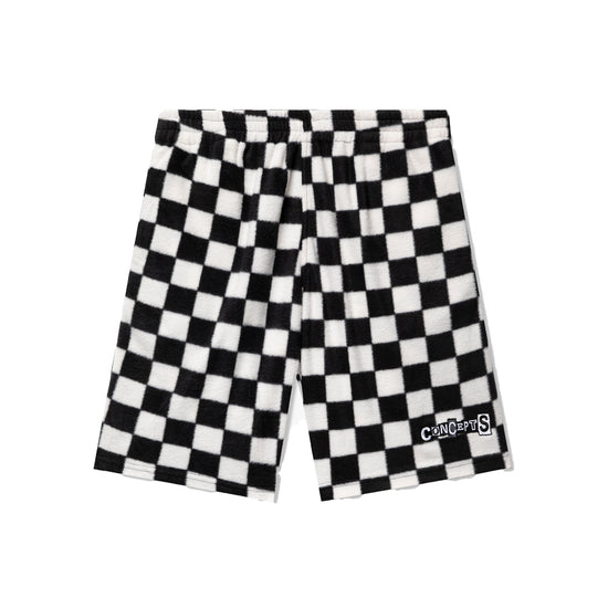 Polar Fleece Checkered Short (Black/White)