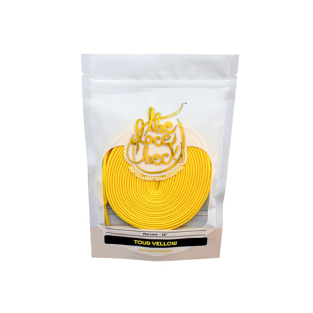 رباط حذاء مسطح (اصفر)