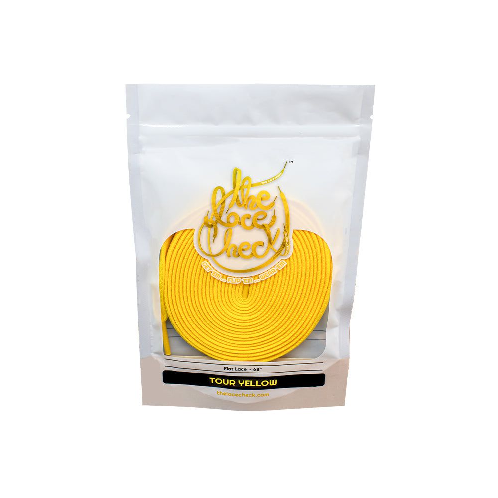 رباط حذاء مسطح (اصفر)