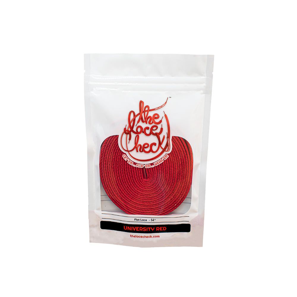 رباط حذاء مسطح (احمر)