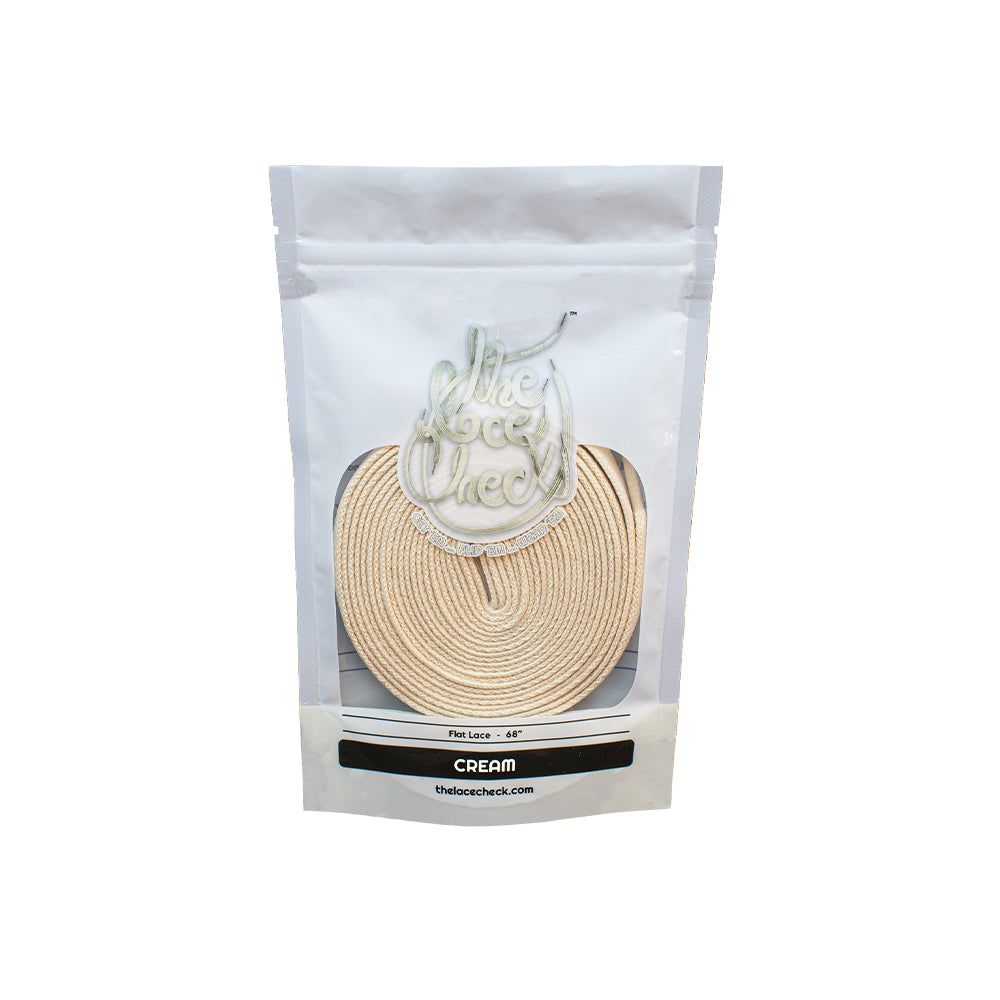 رباط حذاء مسطح (بيج)