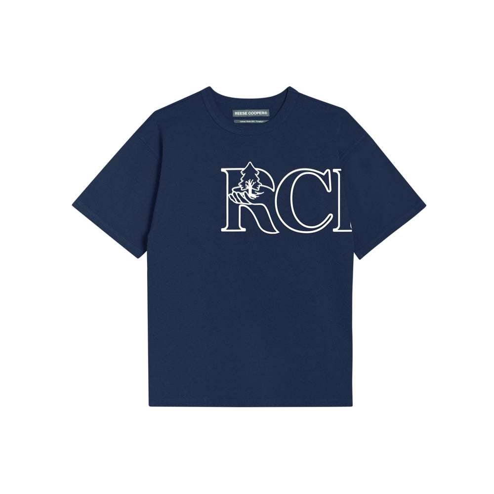 Tree Script T-Shirt (Navy)